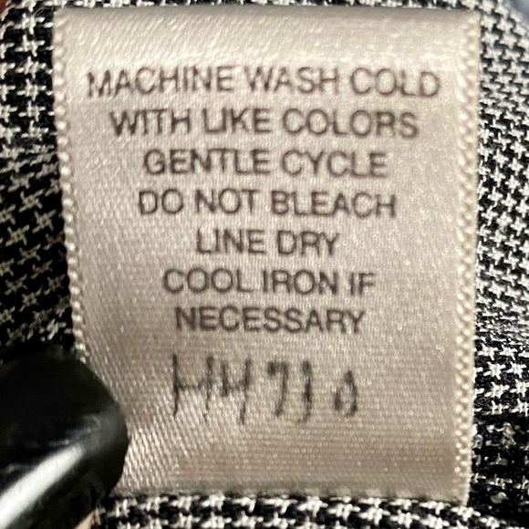 Christopher & Banks Women's Long Sleeve Black and White Micro Check Blouse L - Picture 5 of 7